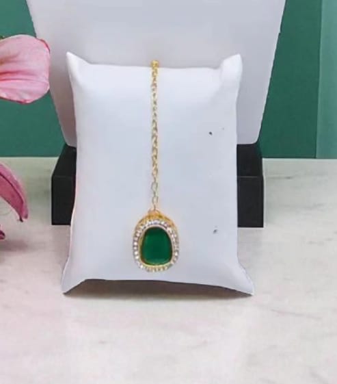 Elegant Green Stone Necklace Set with Earrings & Pendant for Women | Gift for Wife, Sister, Mother, Girlfriend | Party Wear Jewelry by PurpleStone